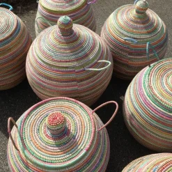 Alibaba vasketøjskurv - Megastor, MULTICOLOR striber