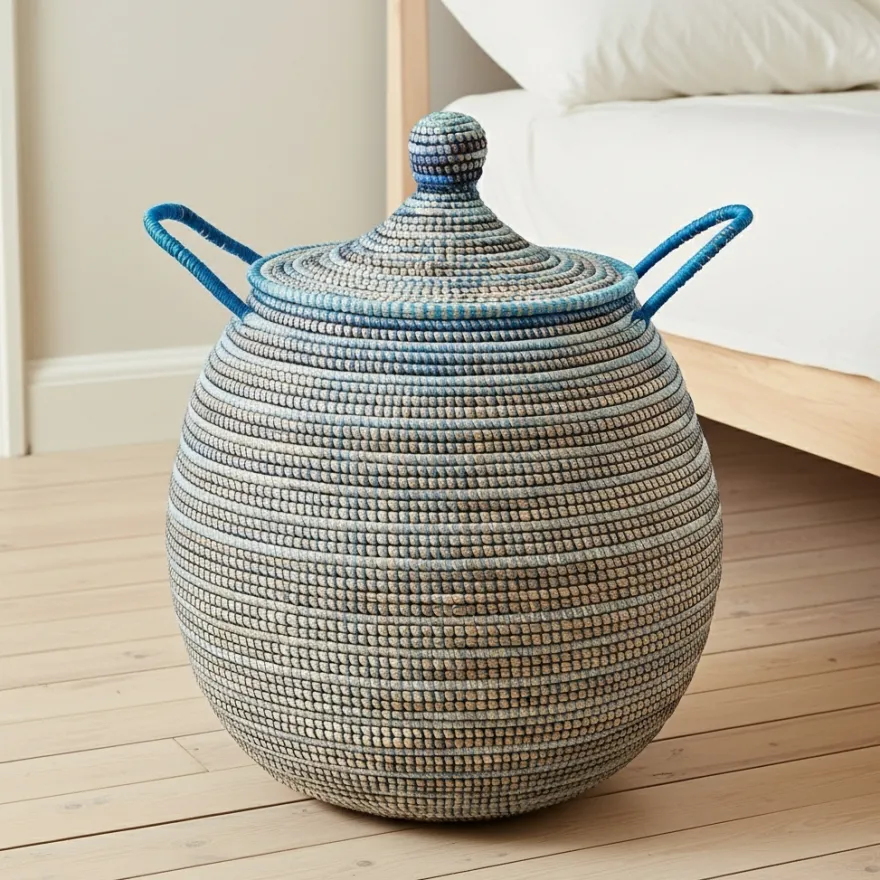 Alibaba vasketøjskurv - Stor, Blå