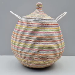 Alibaba vasketøjskurv - Stor, Multicolor, striber