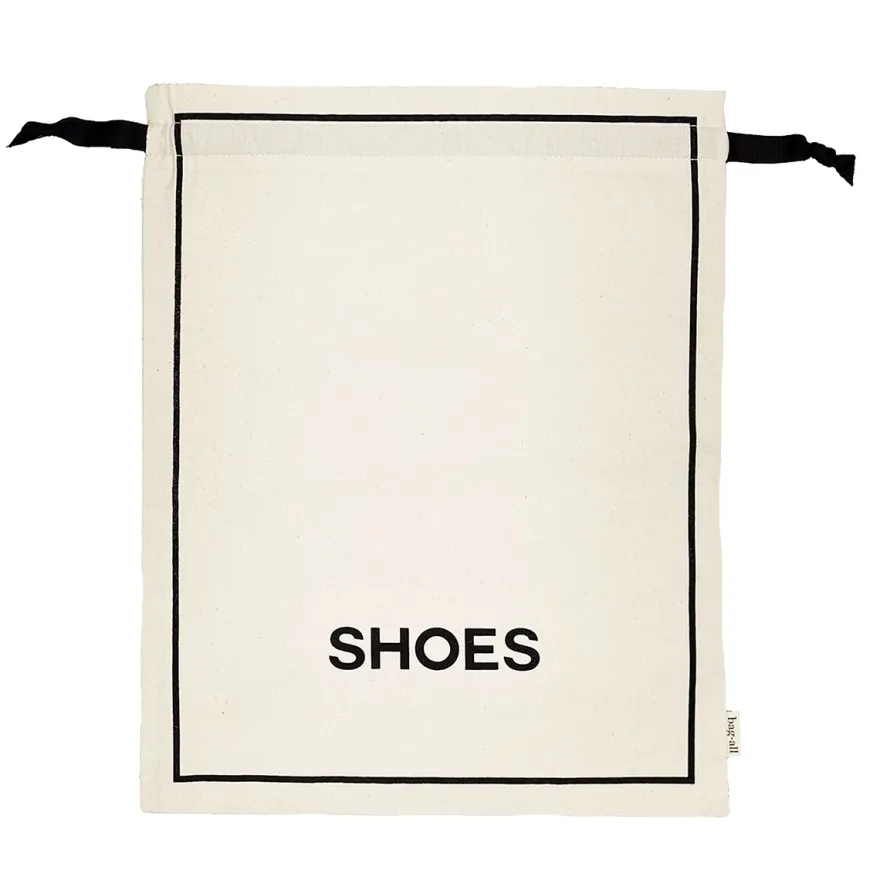 Bag All - Bomuldspose til sko - Shoes, creme