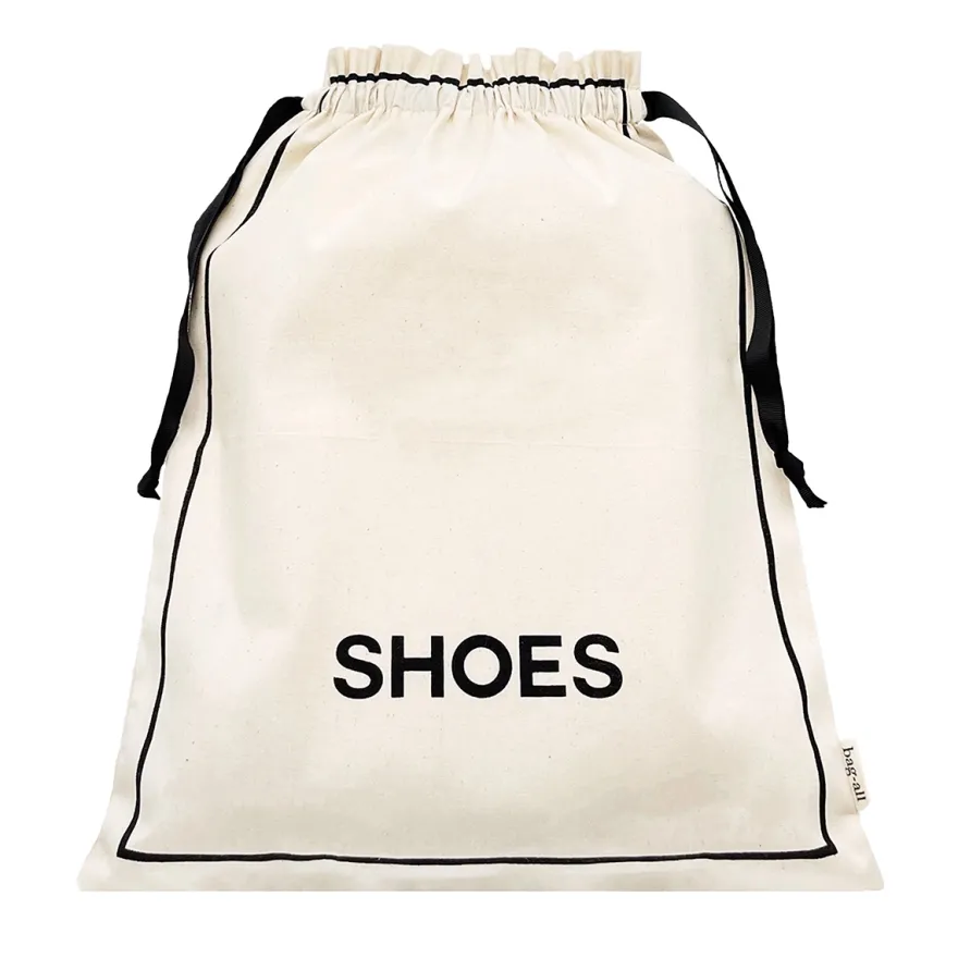Bag All - Bomuldspose til sko - Shoes, creme