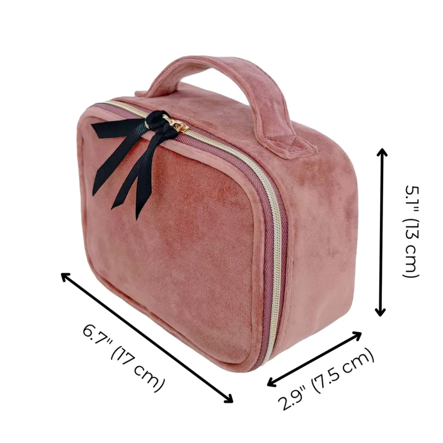 Bag All - Pilletaske, Large - Lyserød Velour