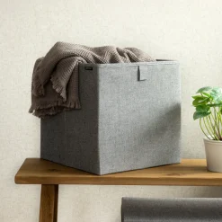 Bigso Box - Gøteborg Cube - Rumdelerkurv i stof, Grå