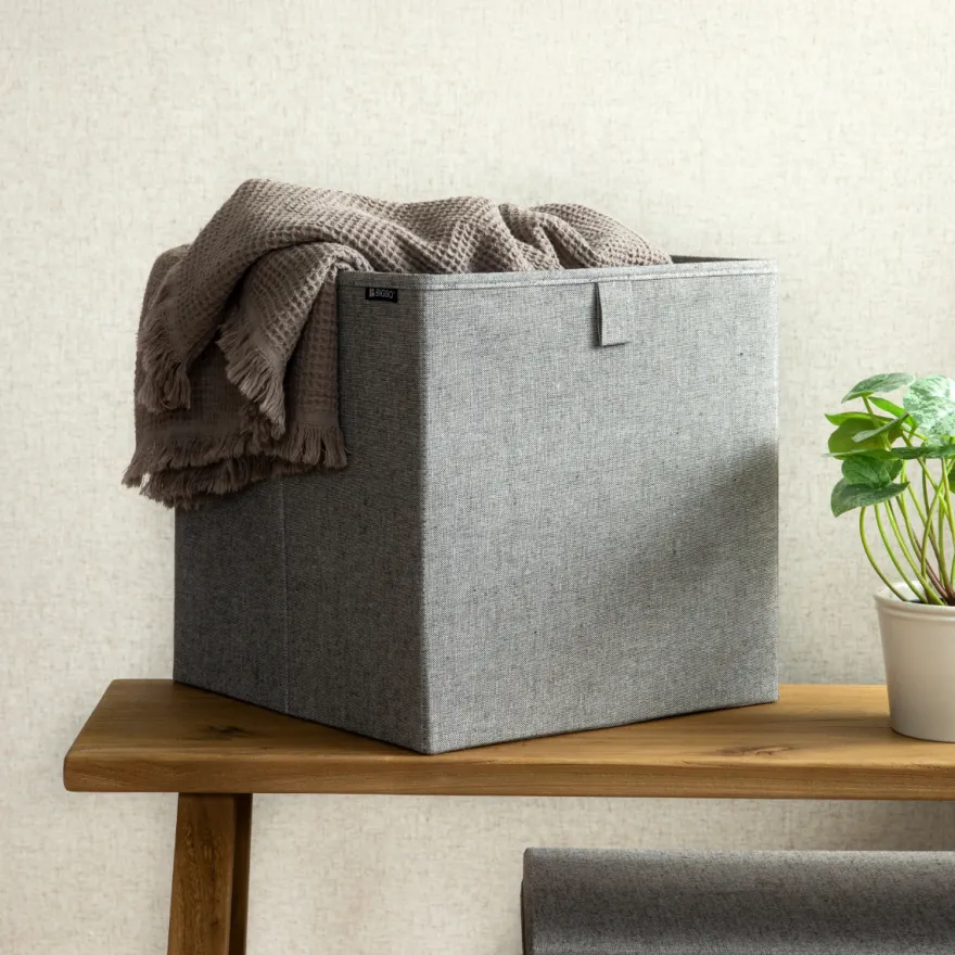 Bigso Box - Gøteborg Cube - Rumdelerkurv i stof, Grå