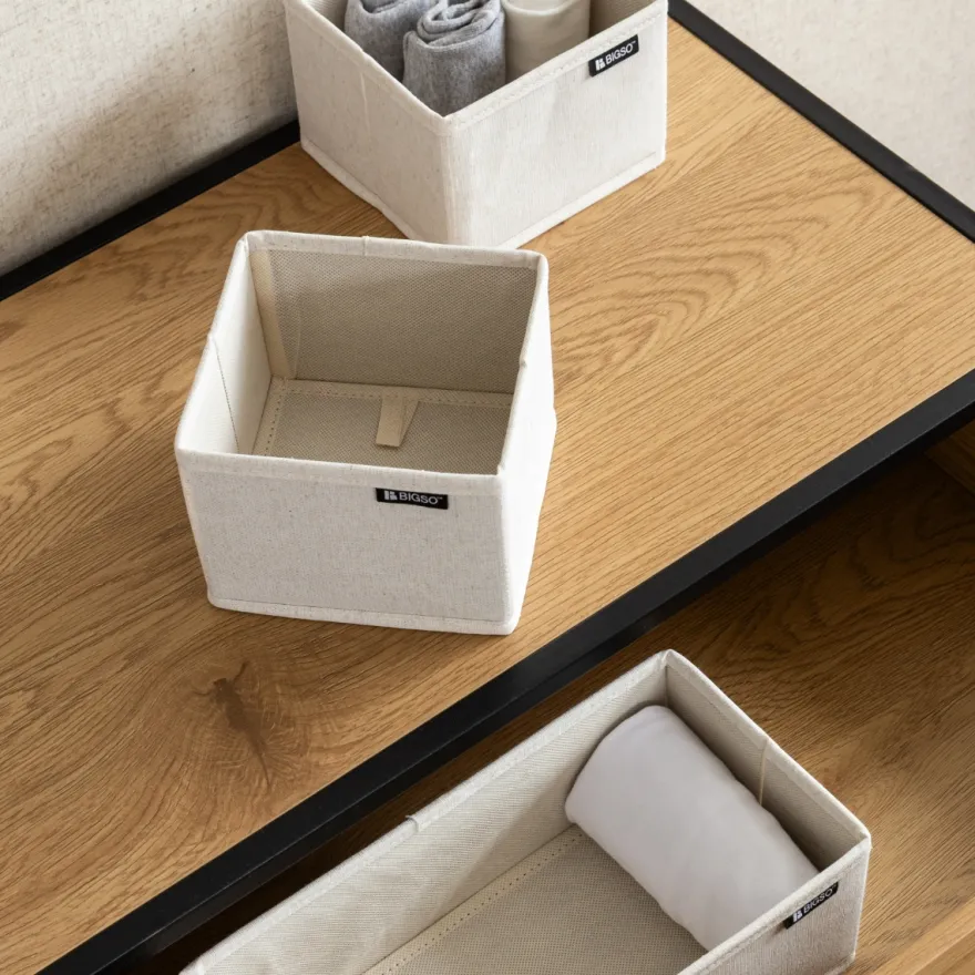 Bigso Box -Gøteborg - 3 stk. kurve til skuffeopbevaring - Linen