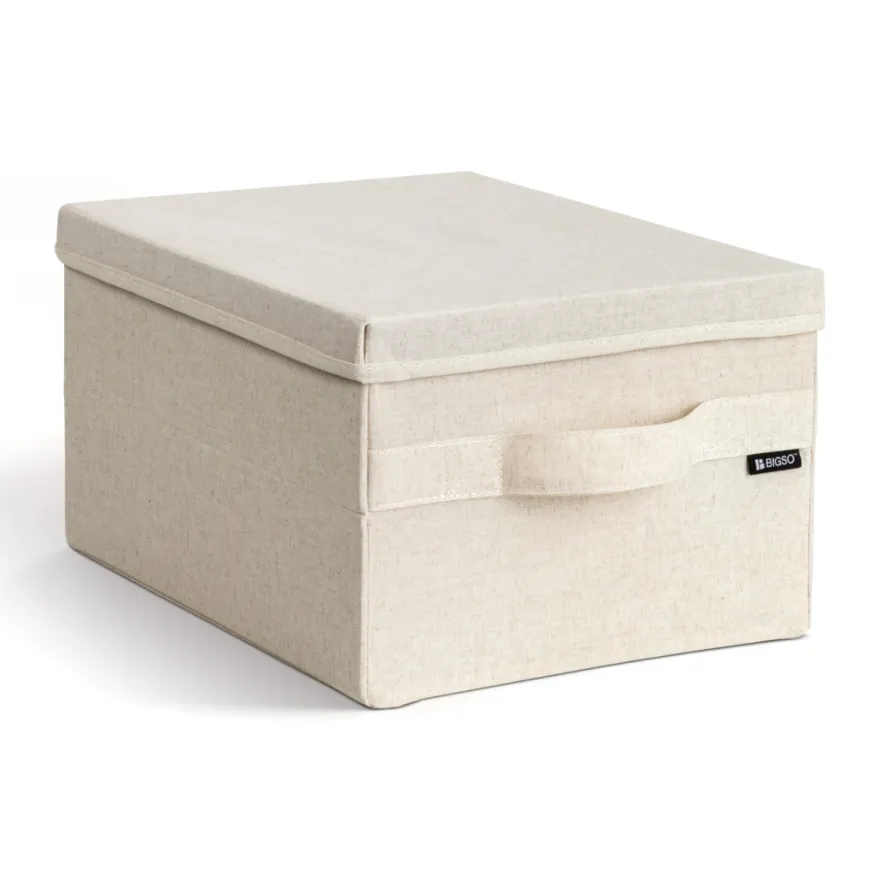 Bigso Box Gøteborg Stofkasse med låg - Small, Linen