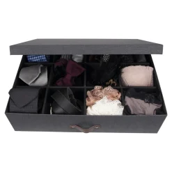 Bigso Box of Sweden - Jakob - Opbevaringskasse med 12 rum, Sort