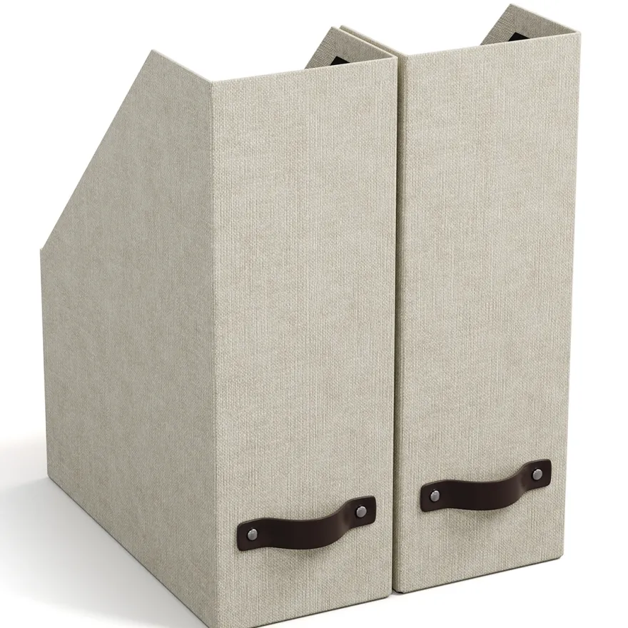 Bigso Box - William - Magasinholder, Linen. Sæt med 2 stk