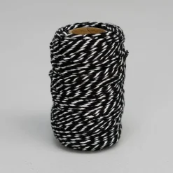 Bomuldssnor - Sort/hvid