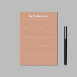 Boxdelux blok A5 - Indkøbslisten - Salmon