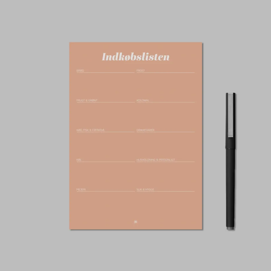 Boxdelux blok A5 - Indkøbslisten - Salmon