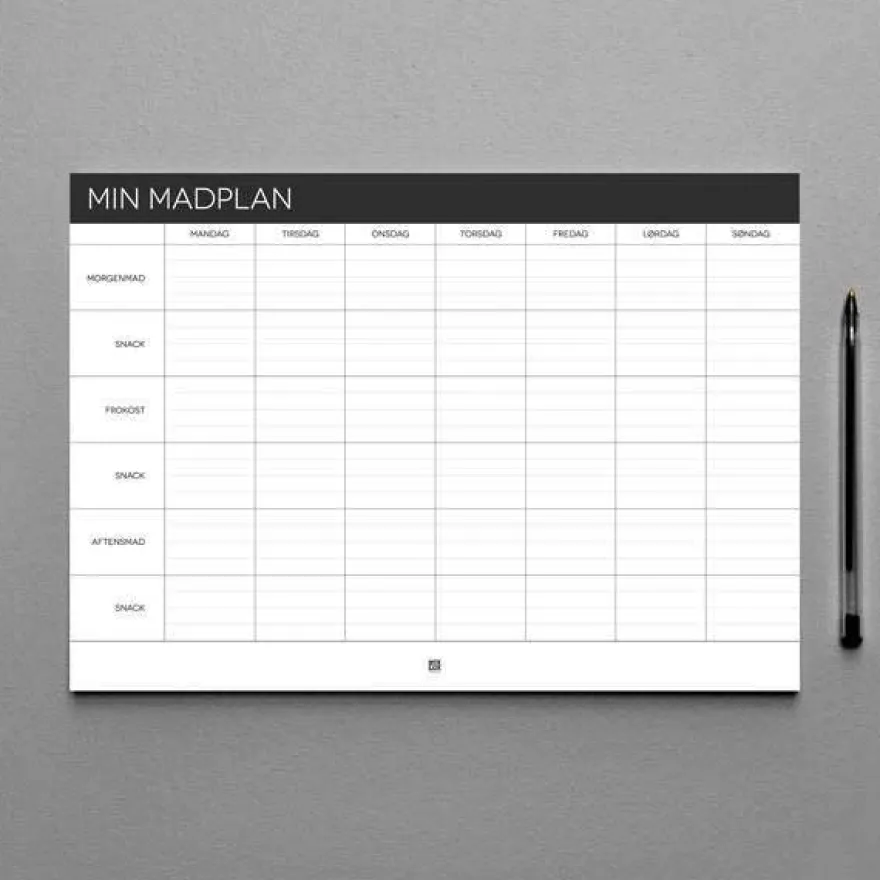Boxdelux blok A4 - Madplan