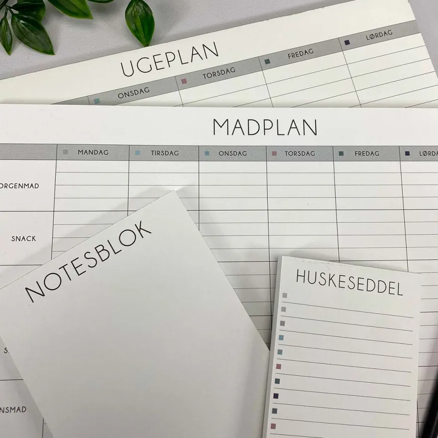 Boxdelux blok A4 - Madplan - Nordic
