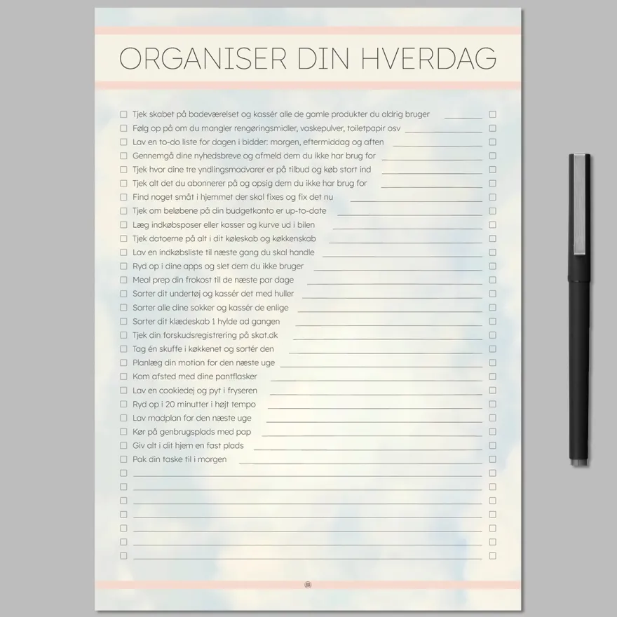 Boxdelux blok A4 - Organisér din Hverdag