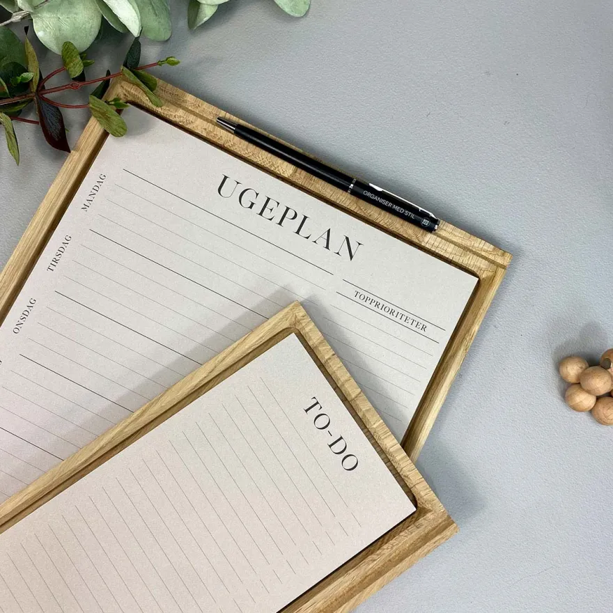 Boxdelux blok A4 - Ugeplan - Colorcode, beige