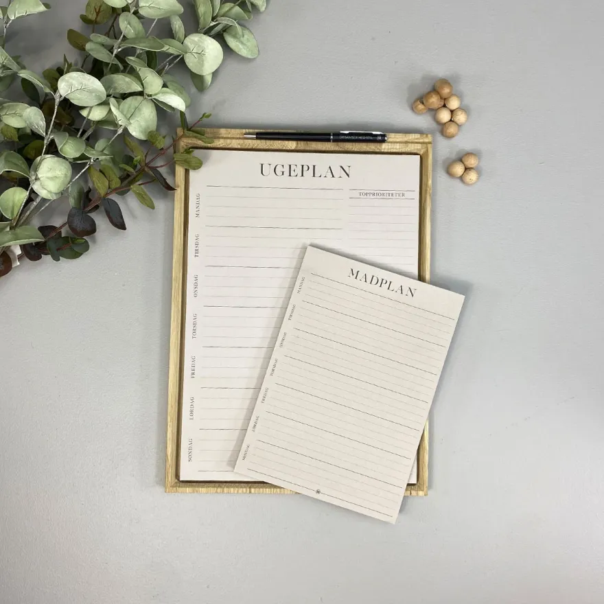 Boxdelux blok A4 - Ugeplan - Colorcode, beige