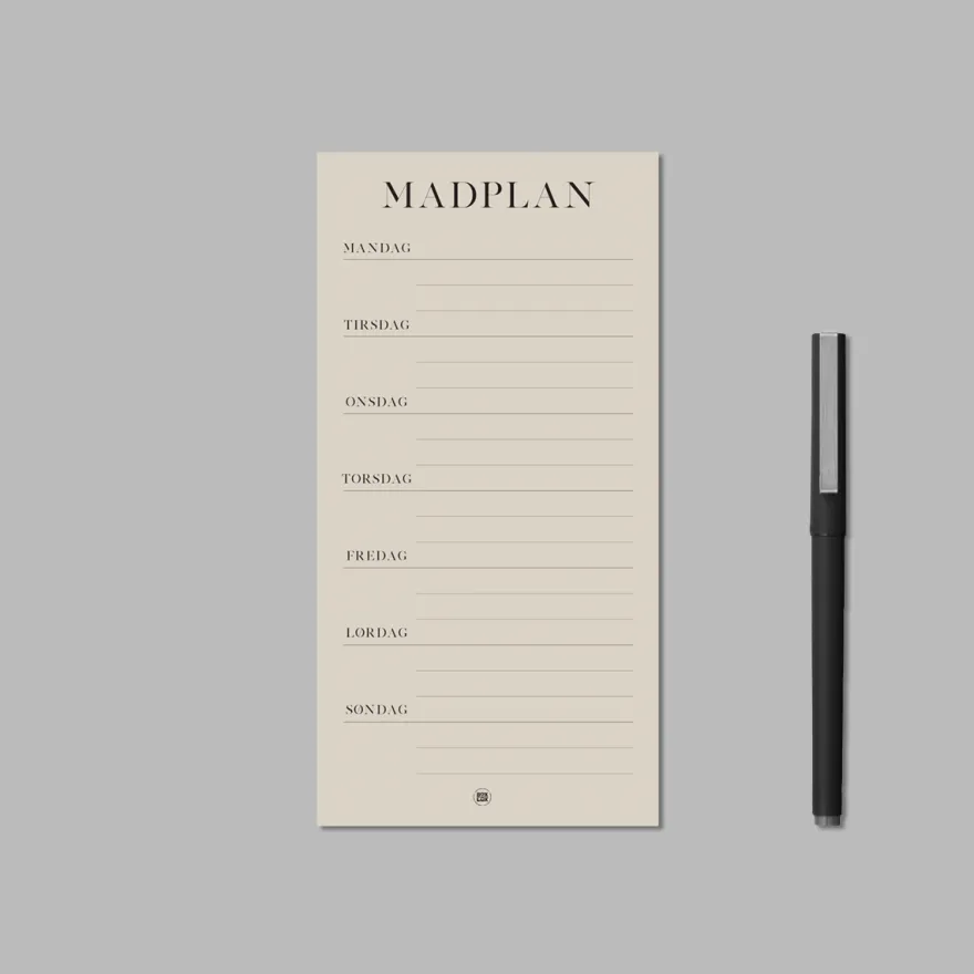 Boxdelux blok M65 - Madplan - Colorcode, beige