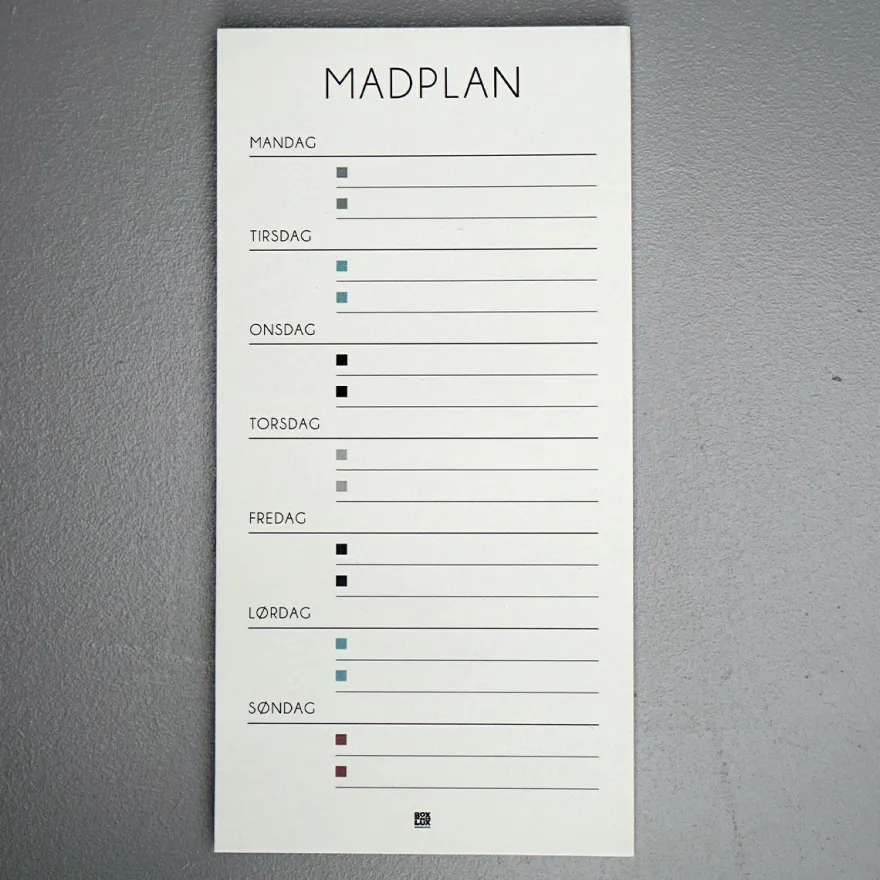 Boxdelux blok M65 - Madplan - Nordic