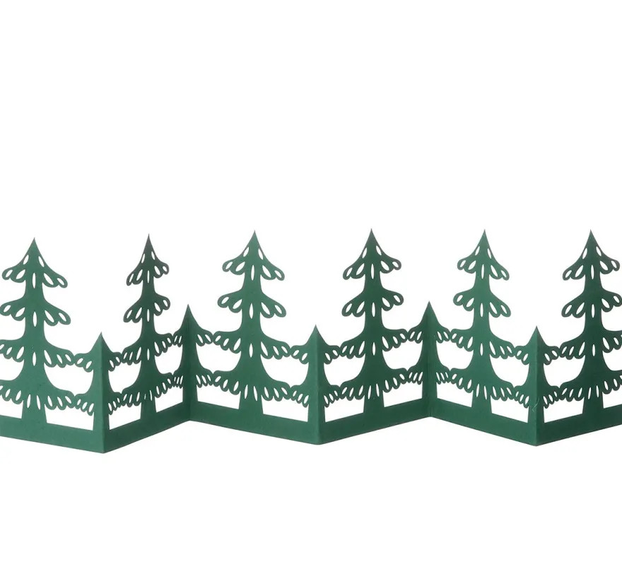 Bungalow Borddekoration i papir - Trees, Forest