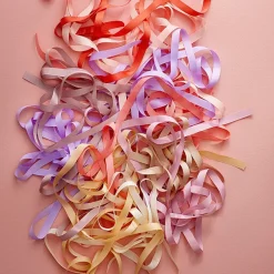 Bungalow Grosgrain Gavebånd - STRAW. Pakke med 3 stk