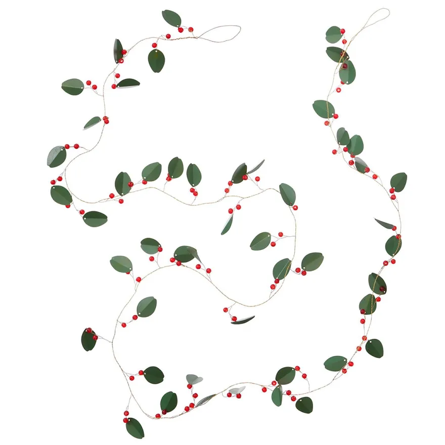 Bungalow Guirlande Berries - Forestgreen - 180 cm.