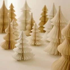 Bungalow Honeycomb julepynt - Juletræ Pine - 16 cm. Ochre