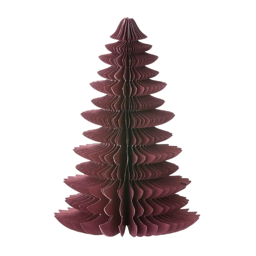 Bungalow Honeycomb Juletræ Whispwood - 18 cm. Aubergine