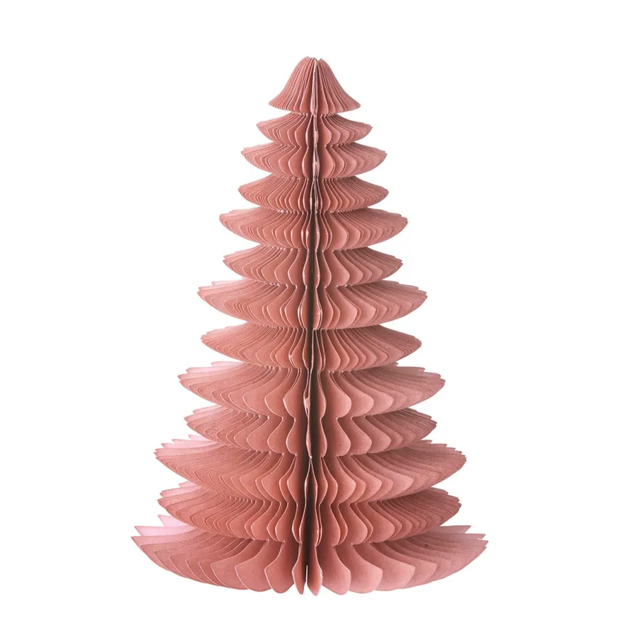 Bungalow Honeycomb Juletræ Whispwood - 18 cm. Dusty Rose