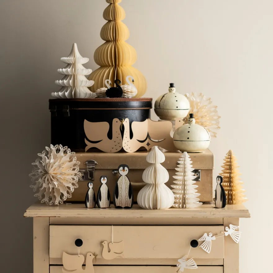 Bungalow Honeycomb Juletræ Whispwood - 18 cm. Shell