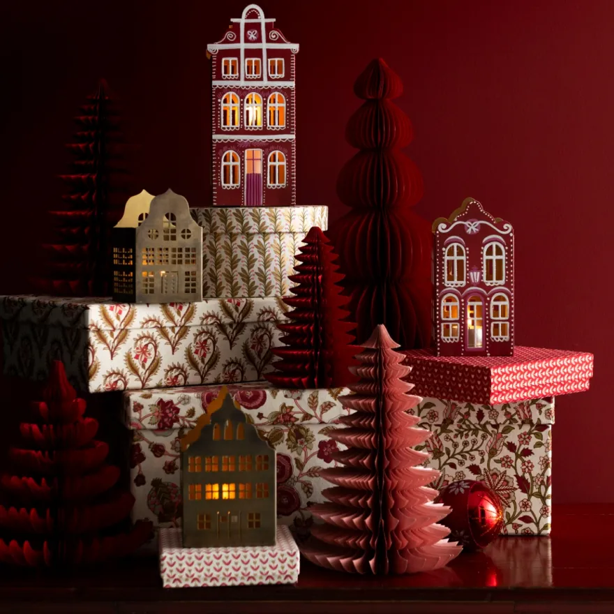 Bungalow Honeycomb Juletræ Whispwood - 26 cm. Ruby