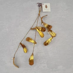 Bungalow julepynt - Mistelten i guld , small