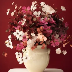Bungalow kunstig blomst - Coral Bells, Hvid