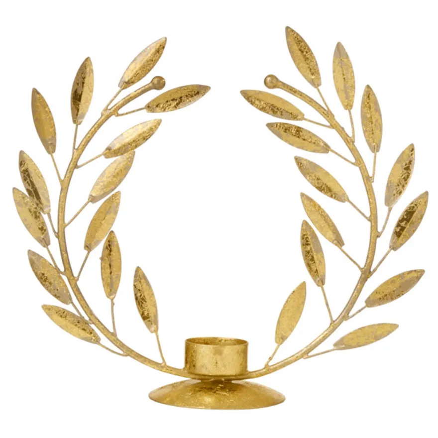 Bungalow lysestage - Golden Leaf Wreath - SMALL
