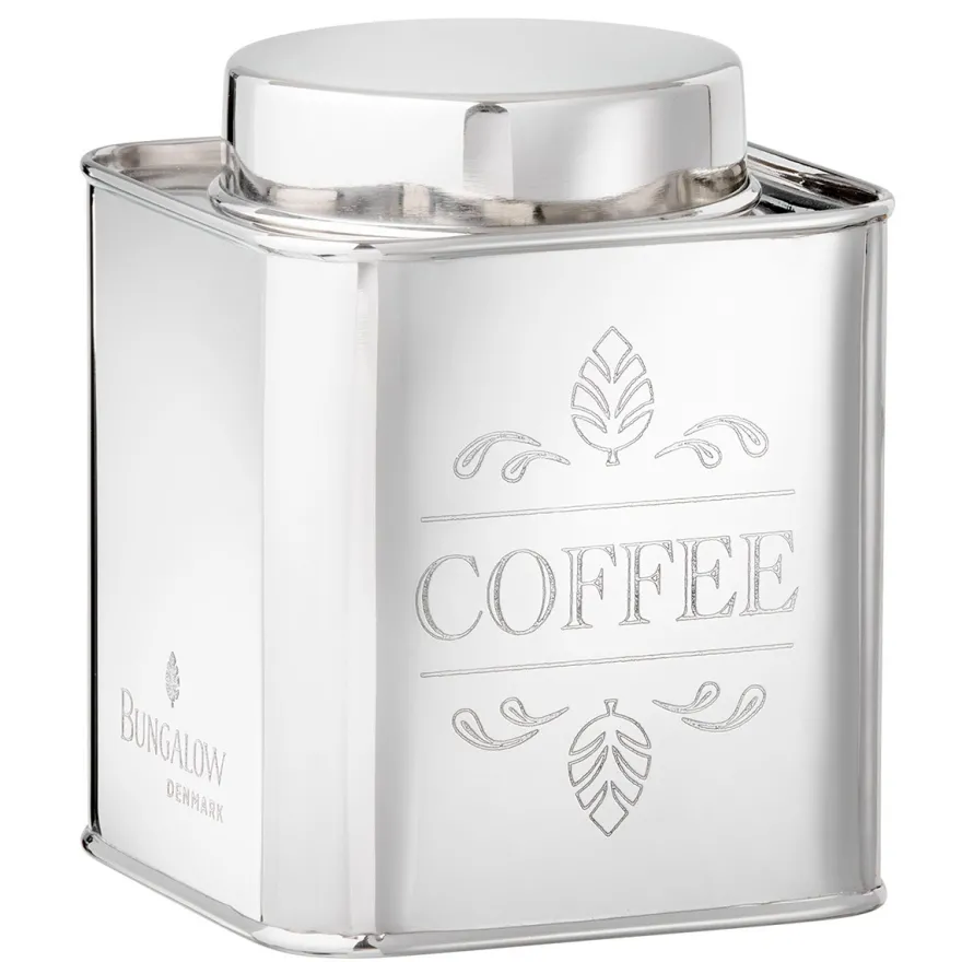 Bungalow Metaldåse til opbevaring af Kaffe
