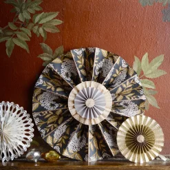 Bungalow papir rosetter - Zen Ø15, Pecan - 2stk