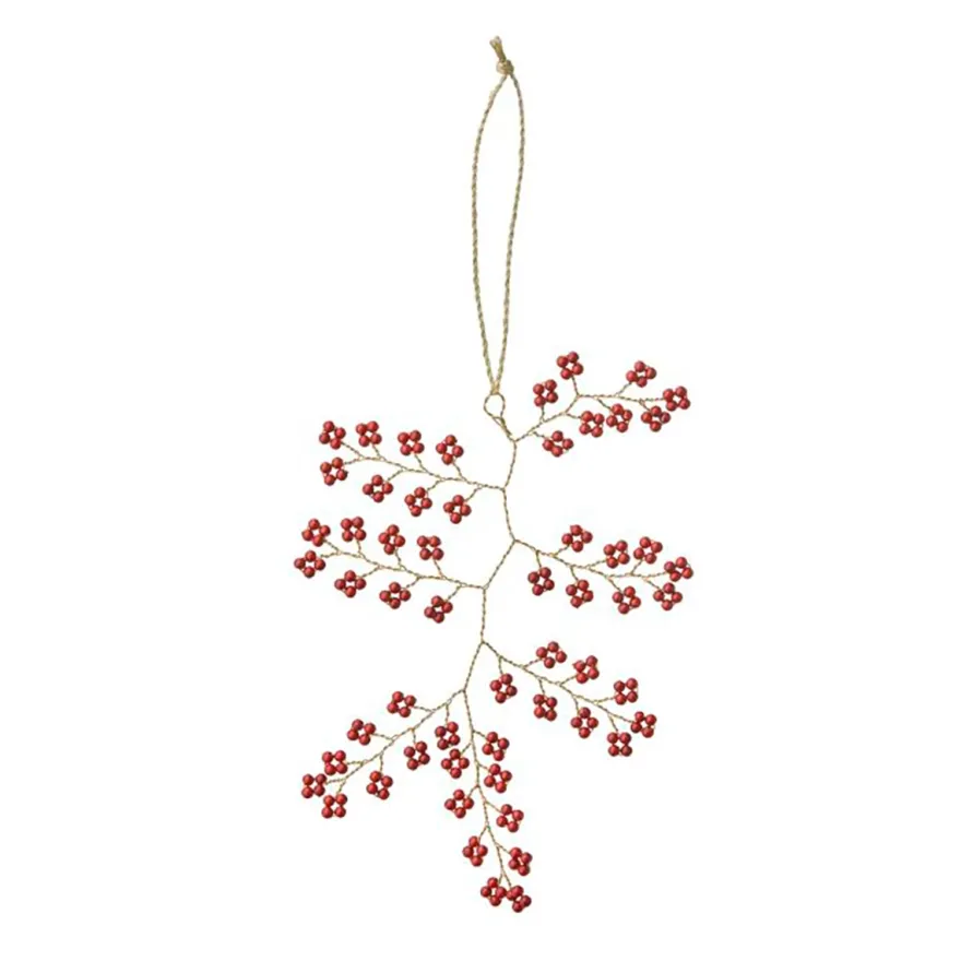 Bungalow Perlepynt - Twig Ruby 14 cm