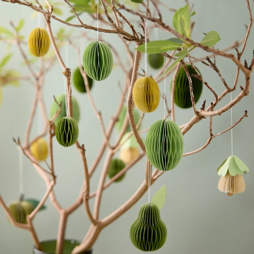 Bungalow Påskeæg i papir - Eggs, Ivy 6stk