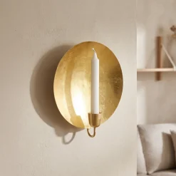 Bungalow Væglysestage - Golden, Rund