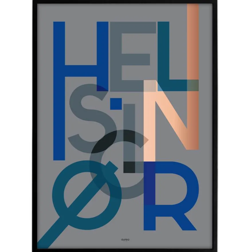 Bynavne Plakat - Grå - Vælg by