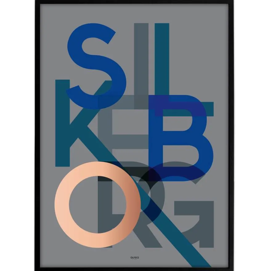 Bynavne Plakat - Grå - Vælg by
