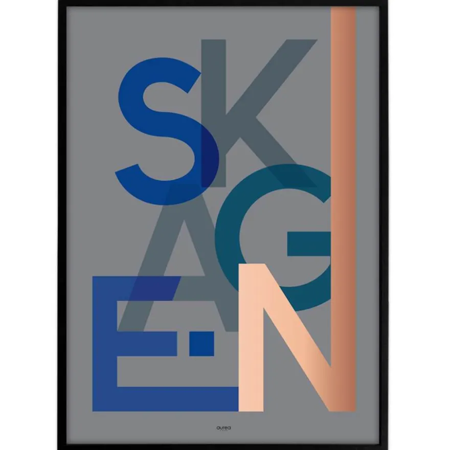Bynavne Plakat - Grå - Vælg by