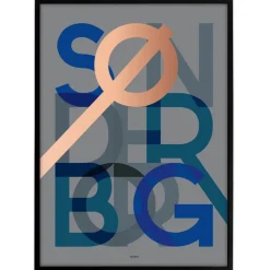 Bynavne Plakat - Grå - Vælg by