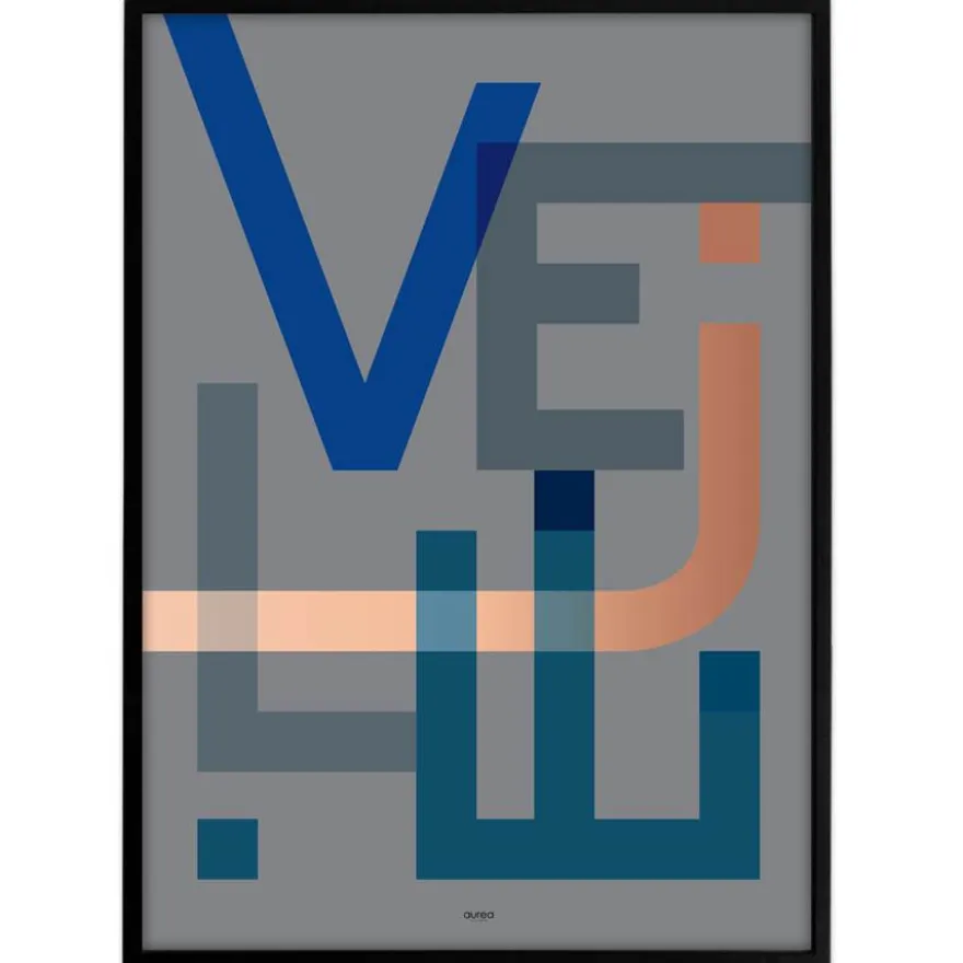 Bynavne Plakat - Grå - Vælg by
