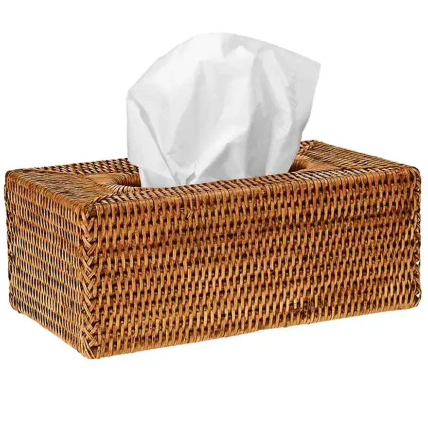 Charmille Kasse til Kleenex i Rattan. Honey