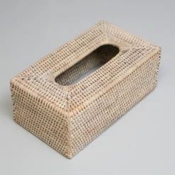Charmille Kasse til Kleenex i Rattan. Hvid