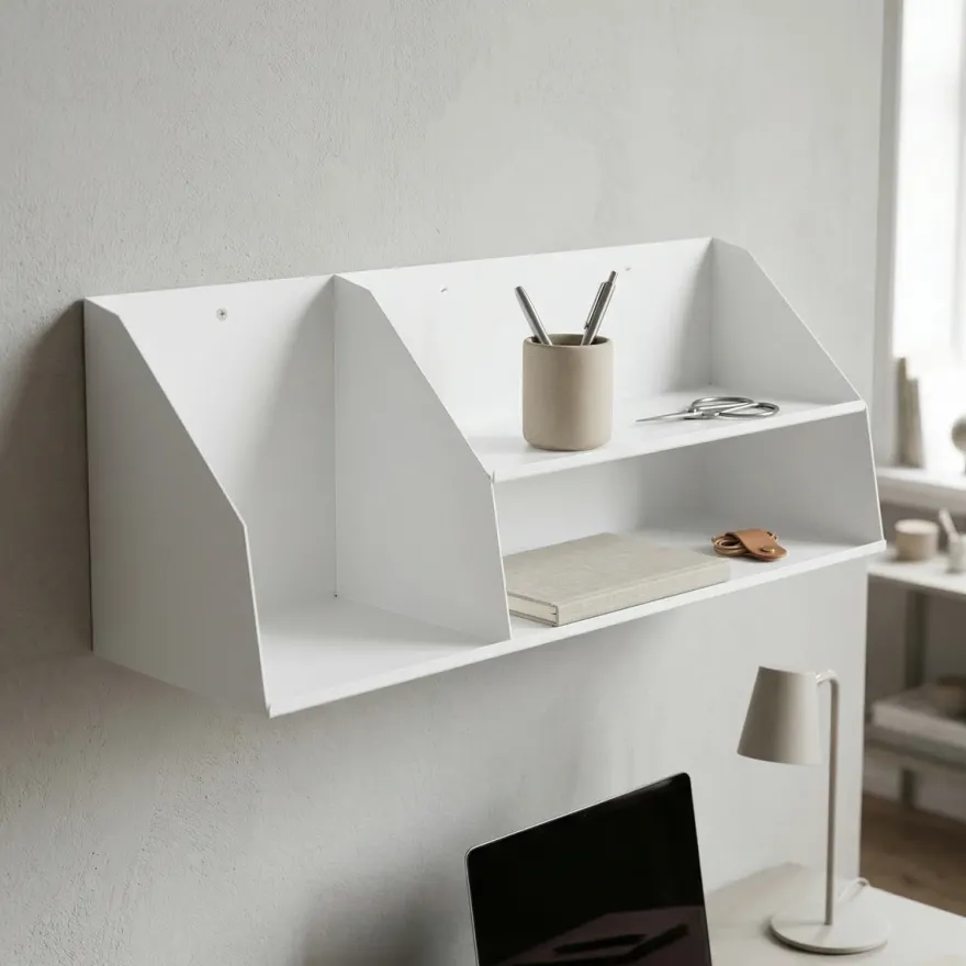 Como Archishelf i metal med 2 lag - 60 CM - Hvid