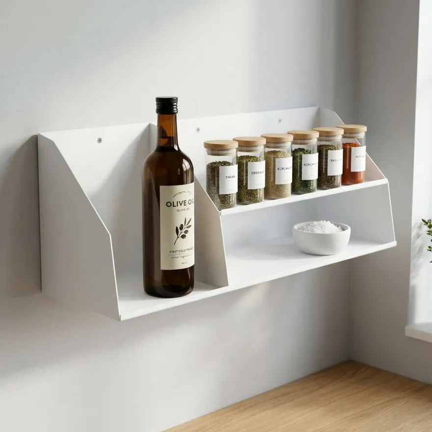 Como Archishelf i metal med 2 lag - 60 CM - Hvid