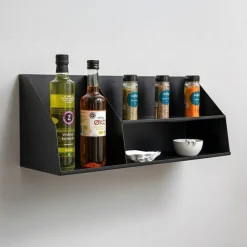 Como Archishelf i metal med 2 lag - 60 CM - Sort