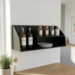 Como Archishelf i metal med 2 lag - 60 CM - Sort