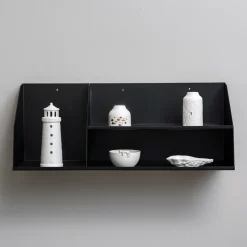 Como Archishelf i metal med 2 lag - 60 CM - Sort